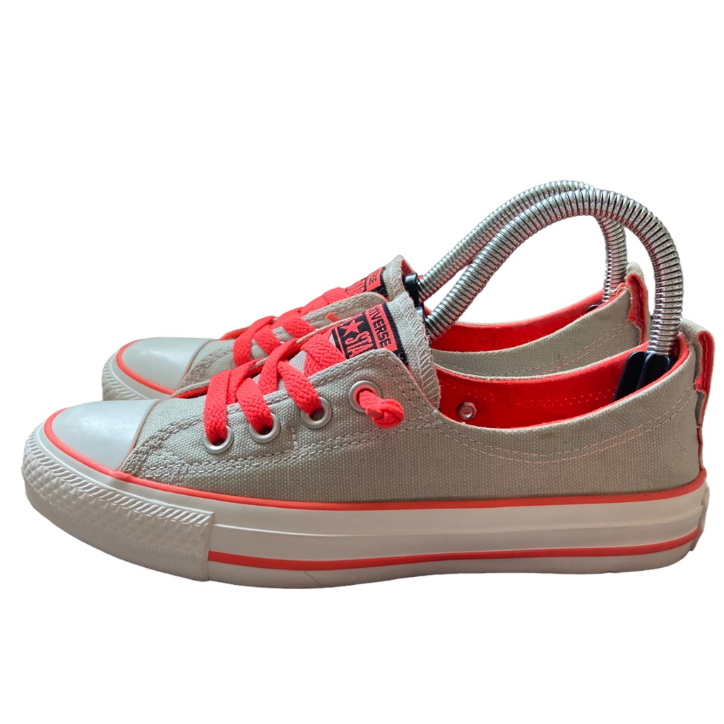 Brand New Converse All Star Chucks Gray Orange Slip On Sneakers Shoreline 6.5